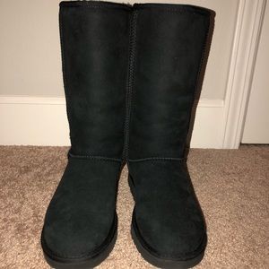TALL BLACK UGG BOOTS NEVER WORN